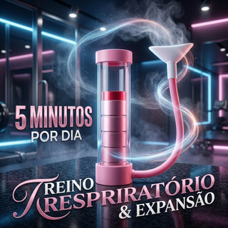 Halteres de Treino Respiratório Resistência Diafragma Expansor Capacidade 5 Minutos por Dia