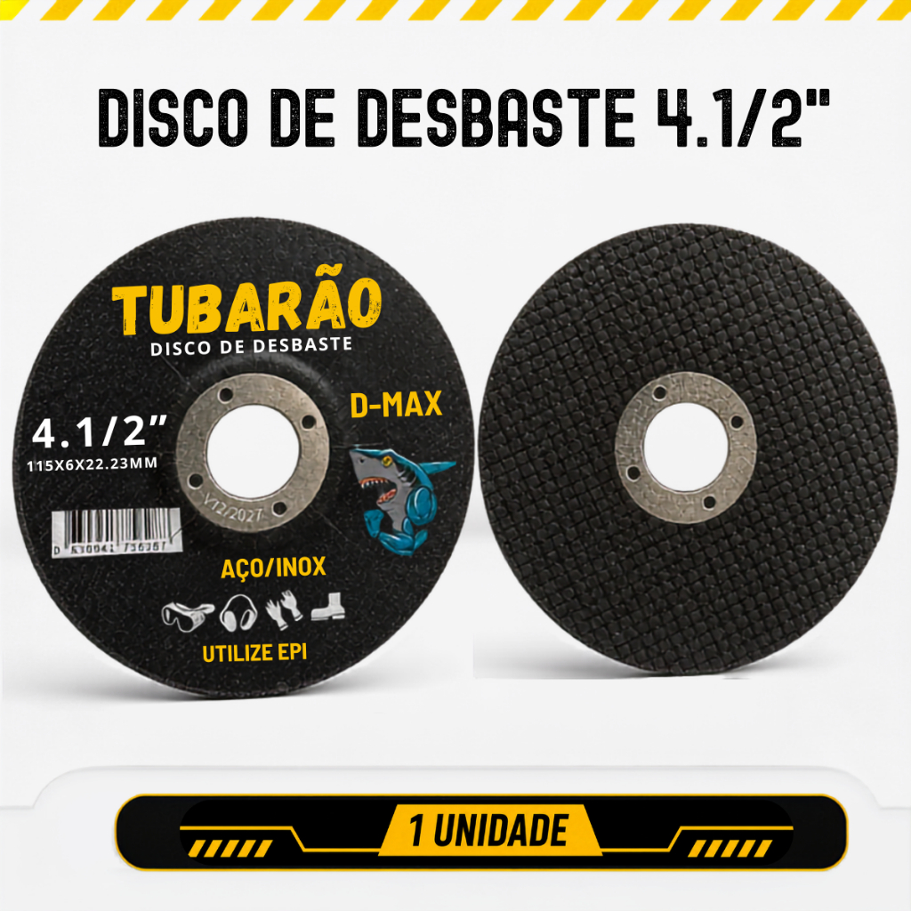 Disco de Desbaste 4.1/2" 115mm - Tubarão