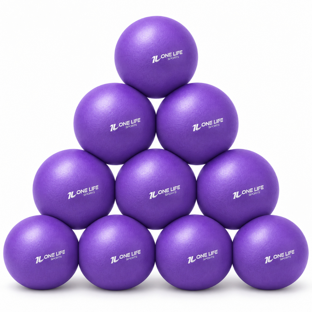 Kit 10 Overball Fitness para Treino de Estabilidade e Alongamento, Acessório para Condicionamento Físico e Exercícios