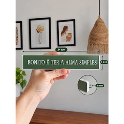 Placa Decorativa Letreiro Divertido Impresso 3d Frase Bonito é Ter a Alma Simples Decoração de Parede Quadro