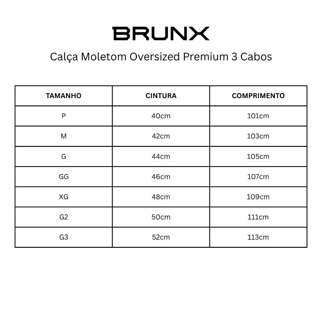 Calça de Moletom Oversized 3 Cabos 400g – BRUNX · foto 2