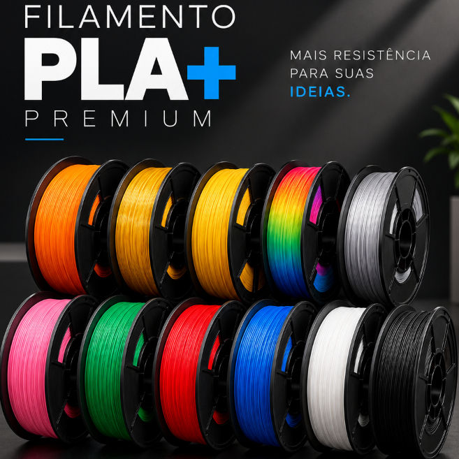 Filamento Premium 3d Pla+ Plus Mais 1.75mm 1kg