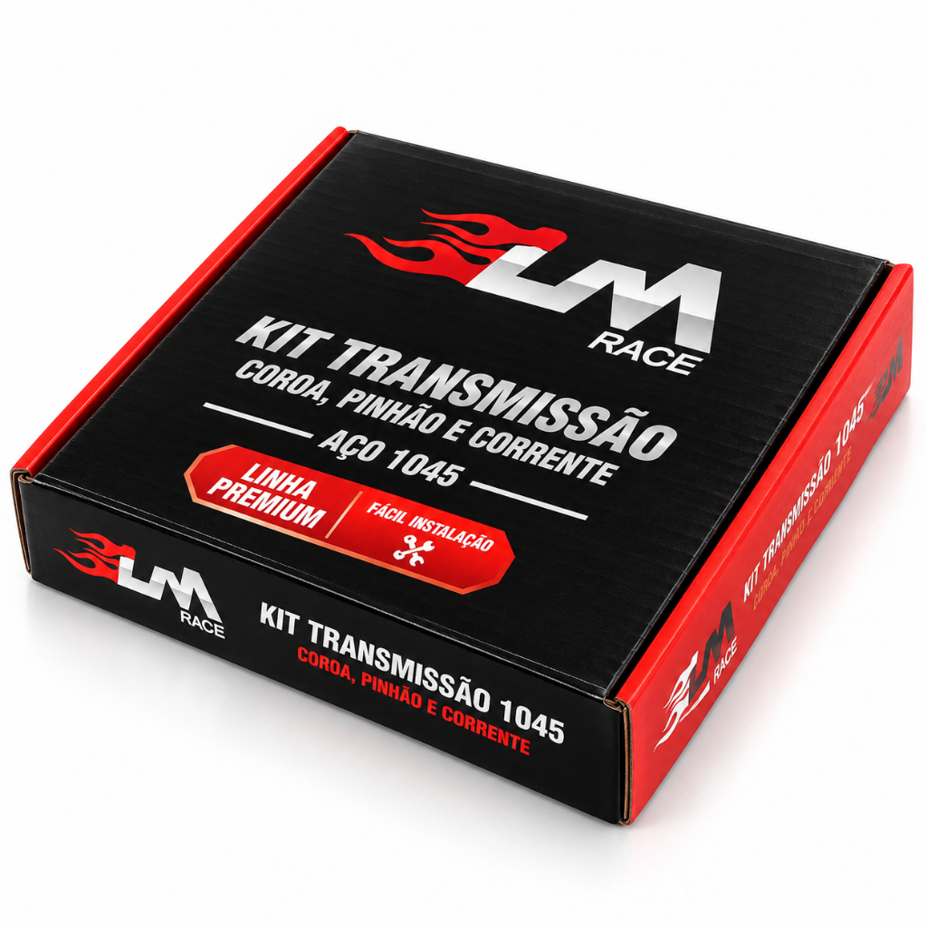 Kit Relação Transmissão Yamaha Xtz Lander Téneré Kit Premium Lm Race Aço1045 Reforçado Corrente Coroa Pinhão — imagem 2 de 2