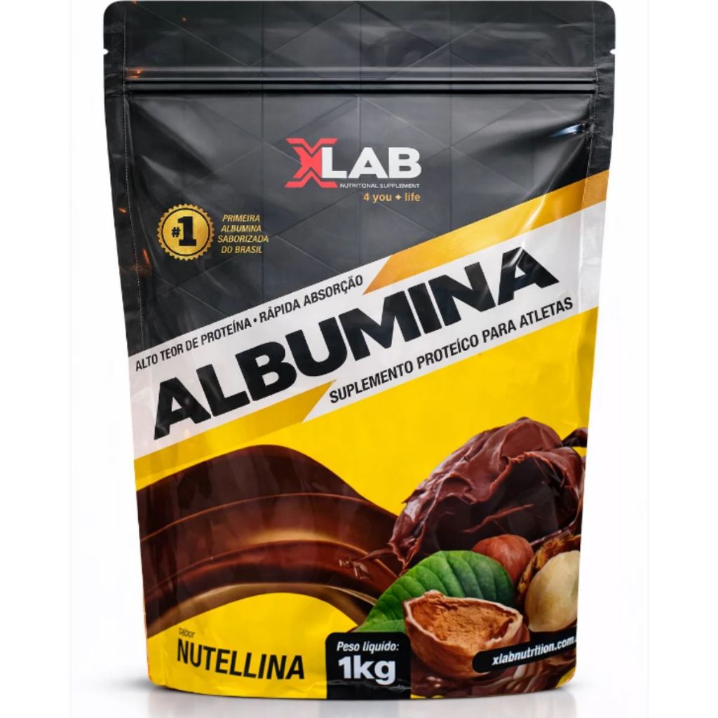 Albumina XLab 1kg Proteína da Clara do Ovo Vários Sabores