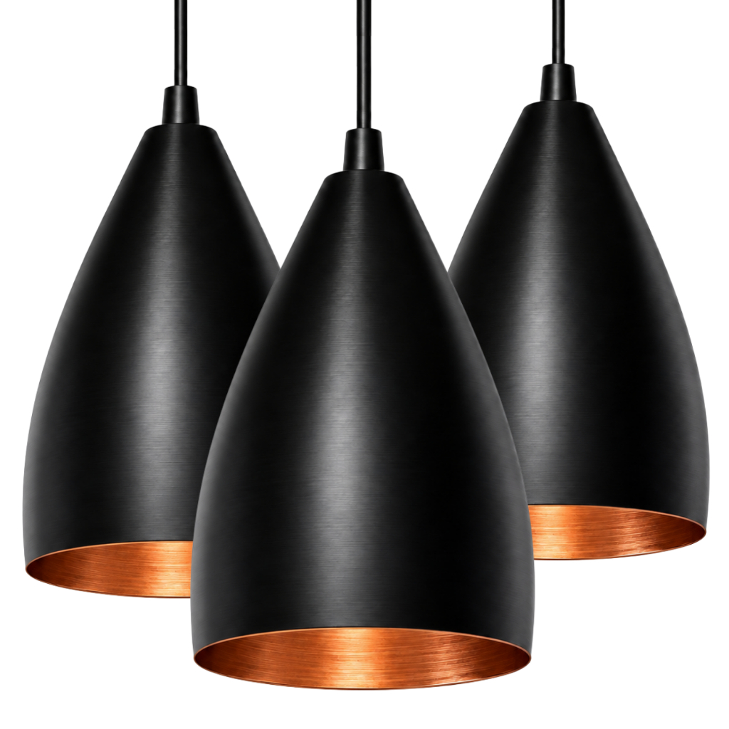 Kit 3 Pendente Luminária Modelo Vegas Lustre em Alumínio para casa Decoração Em Geral  Escritorio