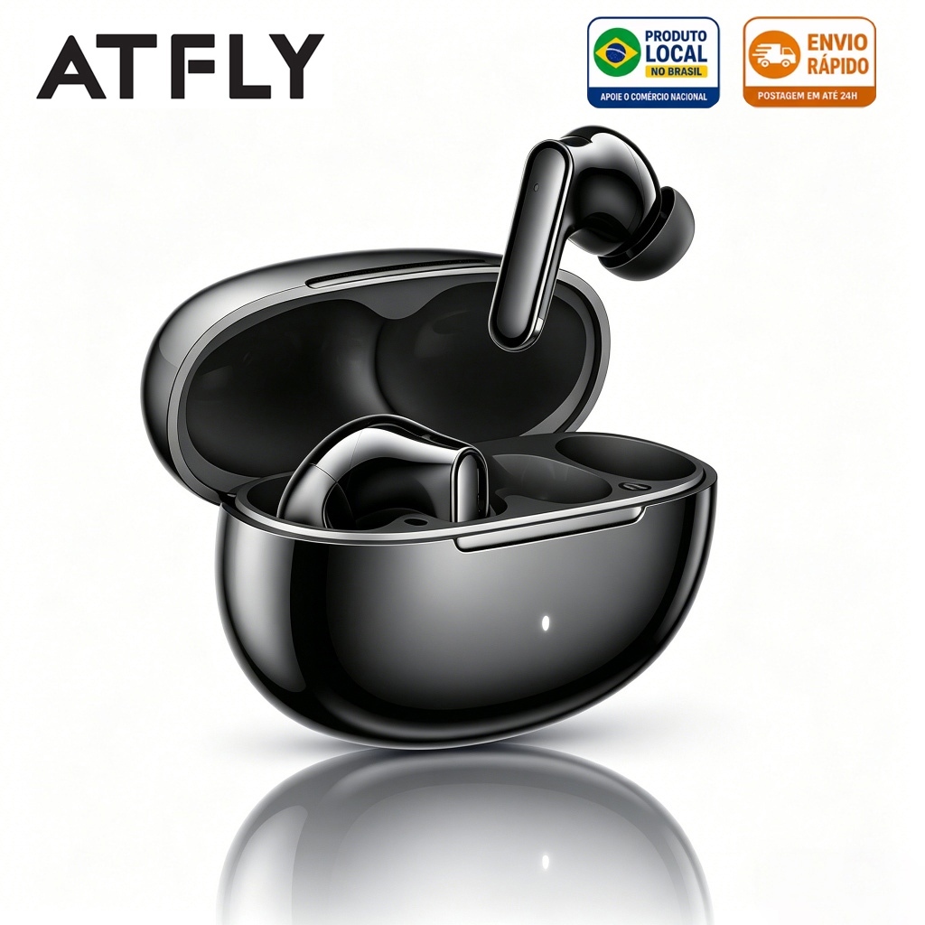 J10 Fones de Ouvido Bluetooth 5.3 Air Pro 3 TWS Sem Fio Fone Esportivo Com Microfone Atende Chamada Ligação 9D Som HD