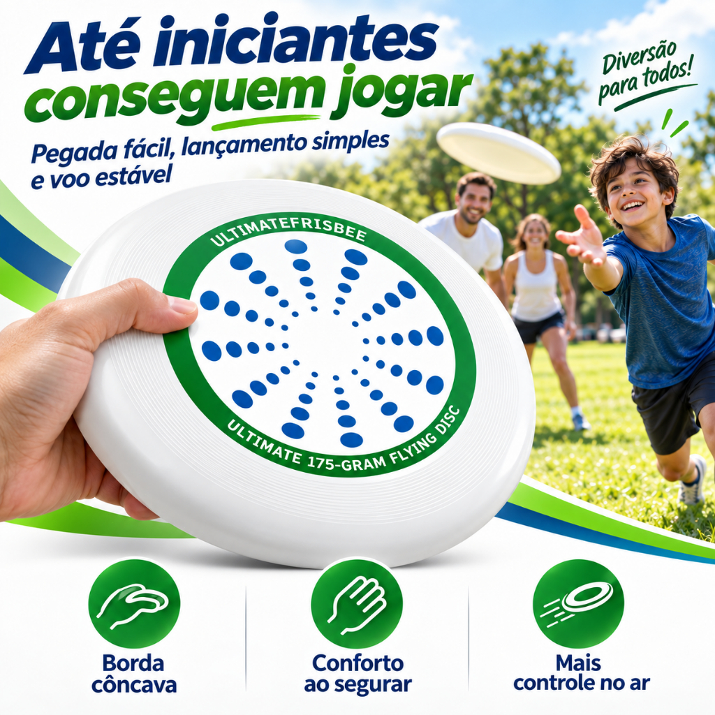 Disco Voador Frisbee 175g Competição Esportiva Ao Ar Livre Grau Macio Jovem Pode Girar PE