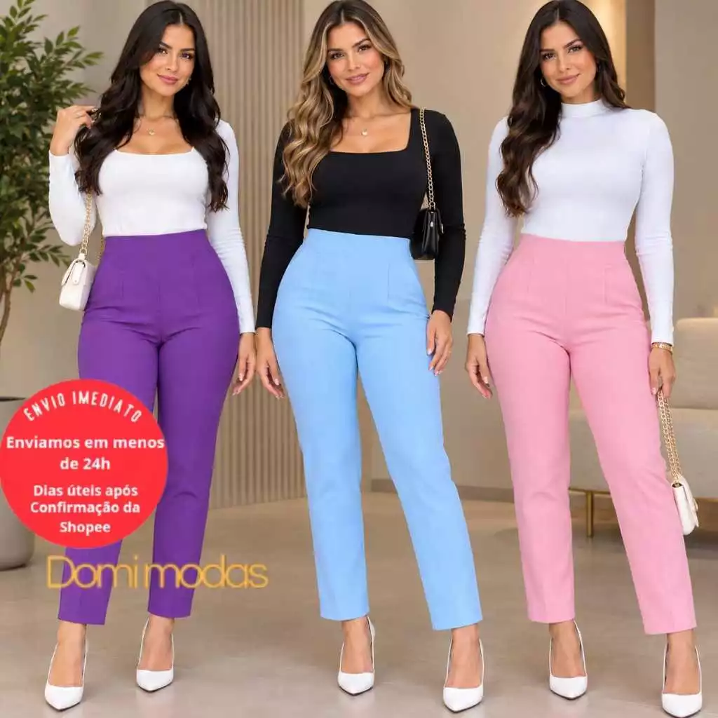 Domi Modas Calça ZR cores novas Alfaiataria Maravilhosa Tendencia 020