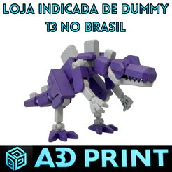 Boneco Espinossauro 13 - Dummy Boneco Spinosaurus Articulado Action Figure Dinossauro 3D