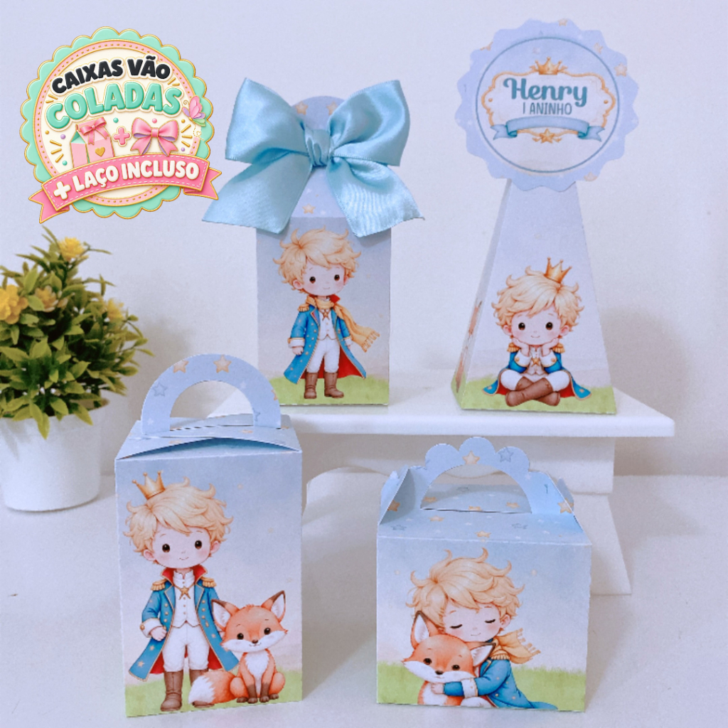 Kit Festa Pequeno Príncipe Caixinhas Personalizadas Lembrancinhas Infantil Aniversário
