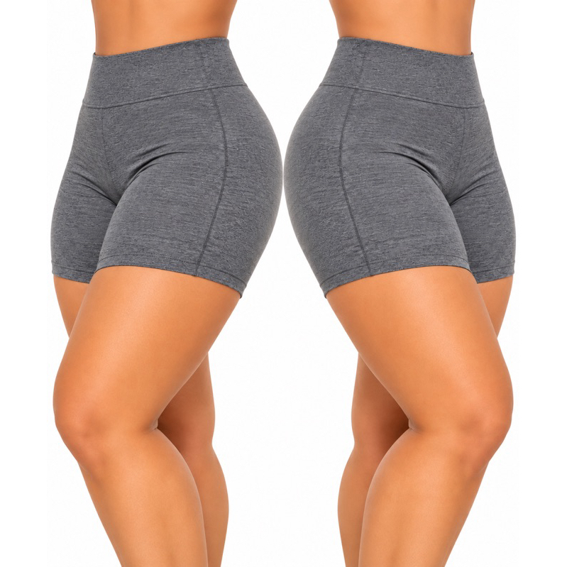 kit 2 Shorts Feminino Plus Size Legging Cintura alta — imagem 2 de 2