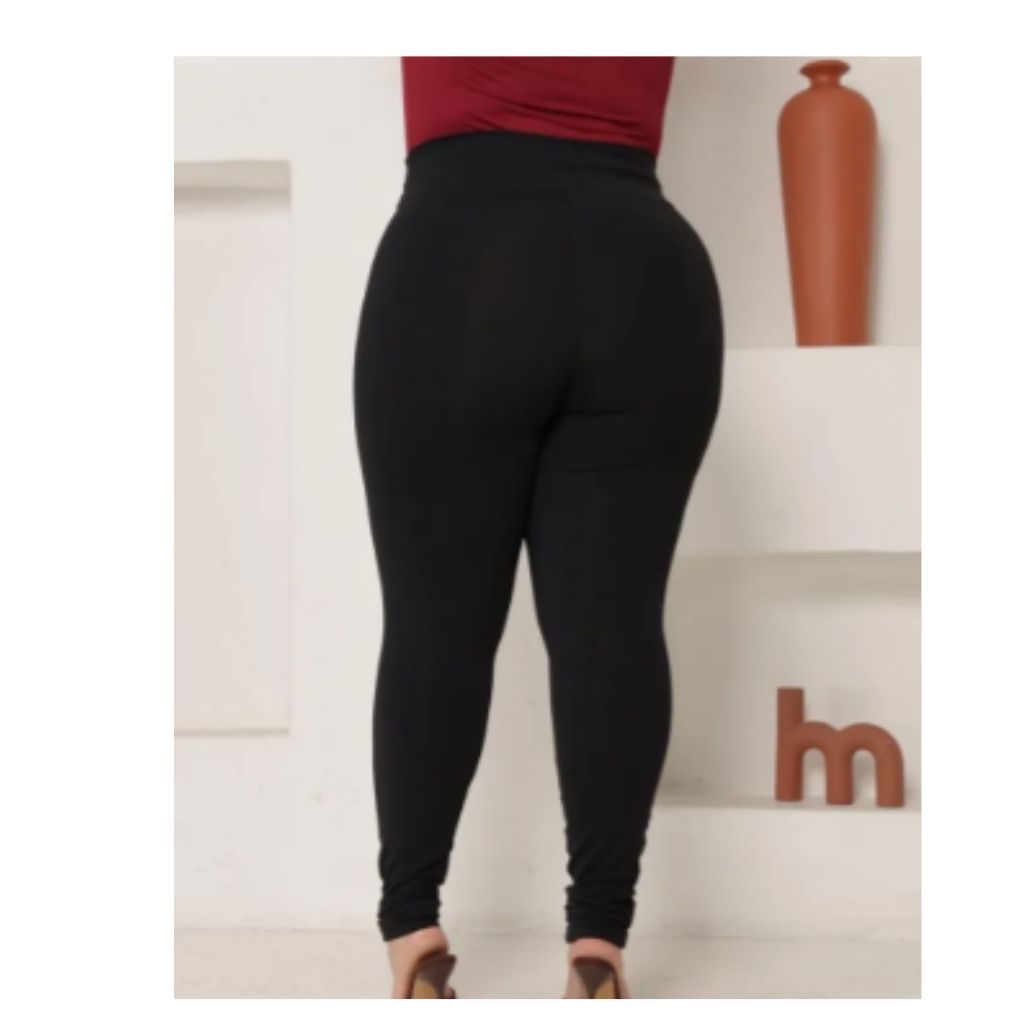 Calça Legging Modeladora Empina Bumbum Afina a Cintura Plus Size Legue Fitness Academia Sem Transparência Bumbum Gigante