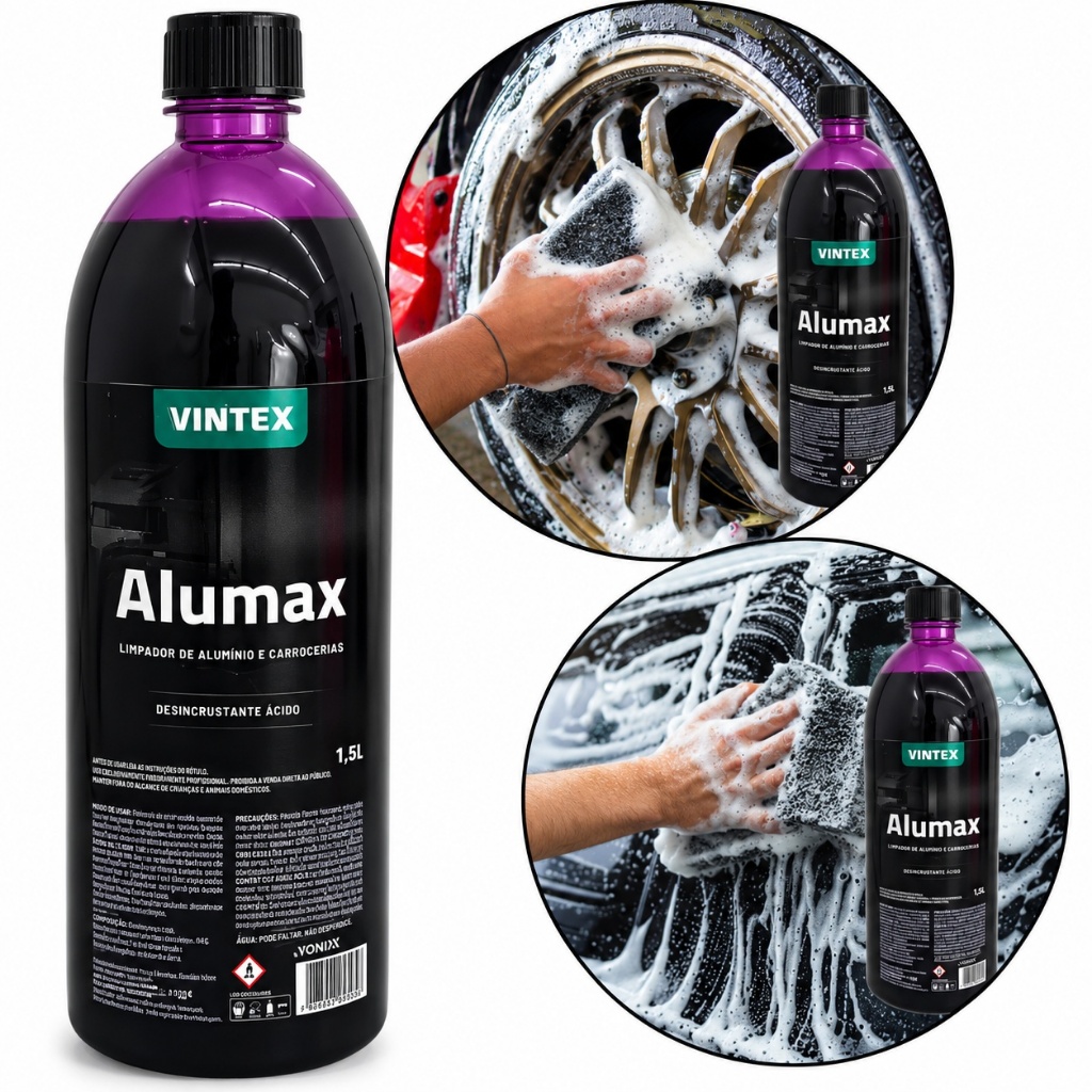 Alumax Vonixx 1,5l Limpeza Rodas Chassis Motores Carroceria