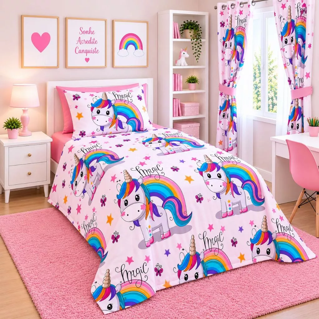 Lençol Infantil + Fronha Estampado Temático - Algodão - Poliéster  Confortável Temático — imagem 1