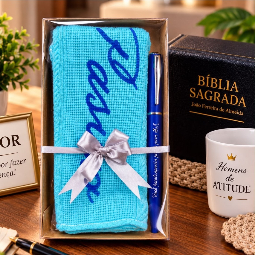 lembrancinha de pastores e todos os outros cargos da igreja.. Kit com caneta e toalhinha
