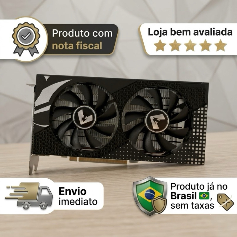 Placa de vídeo RX 580 8GB, GDDR5 256bits