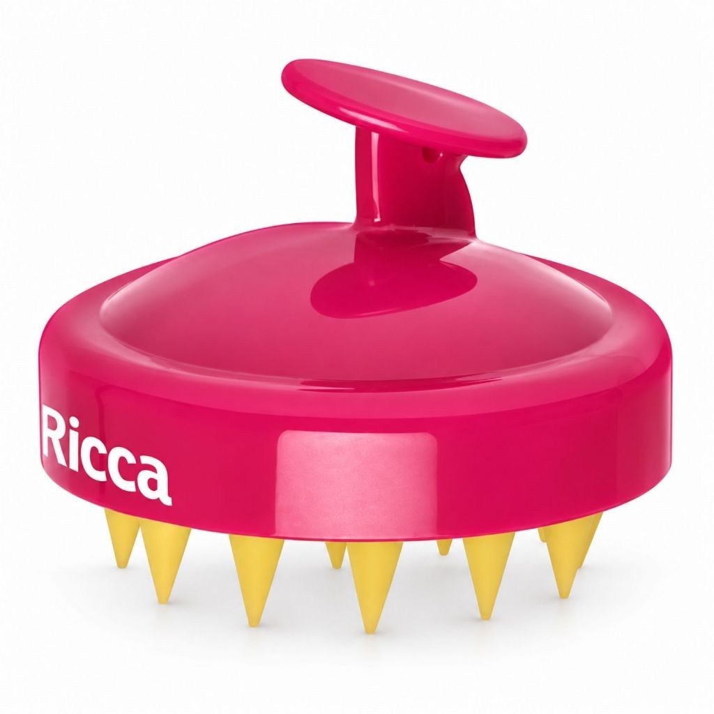 ESCOVA MASSAGEADORA DE COURO CABELUDO RICCA BELLIZ SHAMPOO BRUSH CÓD 3432