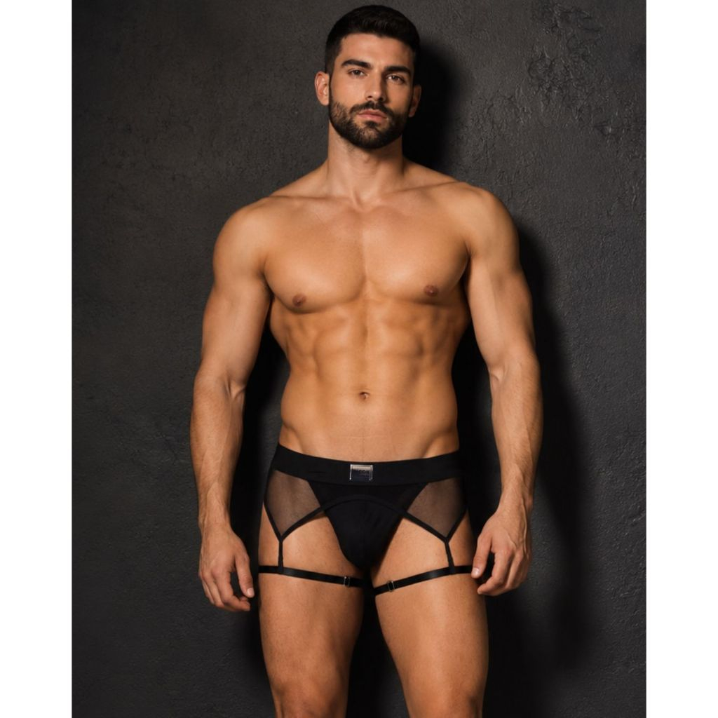 Cinta liga masculina Thong fio dental Ricok couture