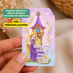 Tag (Etiqueta) Rapunzel Enrolados 4x7cm para lembrancinha