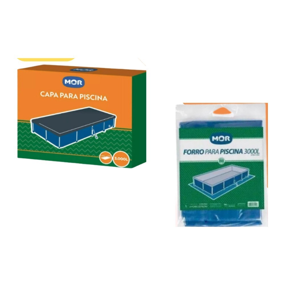 Kit Capa + Forro Para Piscina Standard 3000 Litros Mor