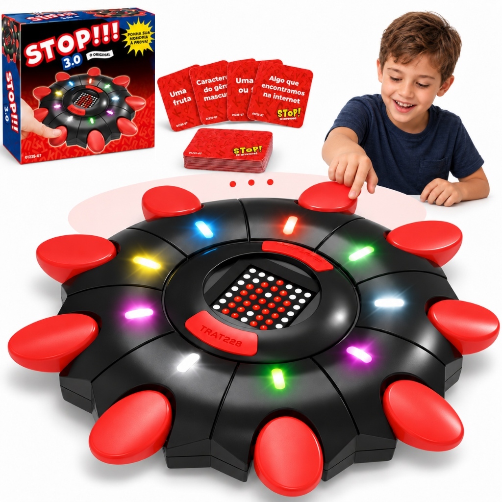 Jogo De Palavras Stop 3.0 Divertido Brinquedo Educativo Criativo Interativo Rápido Família E Amigos