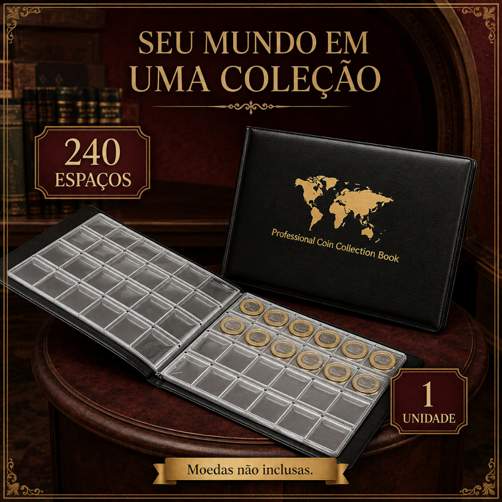 Album para 240 Moedas de até 27mm