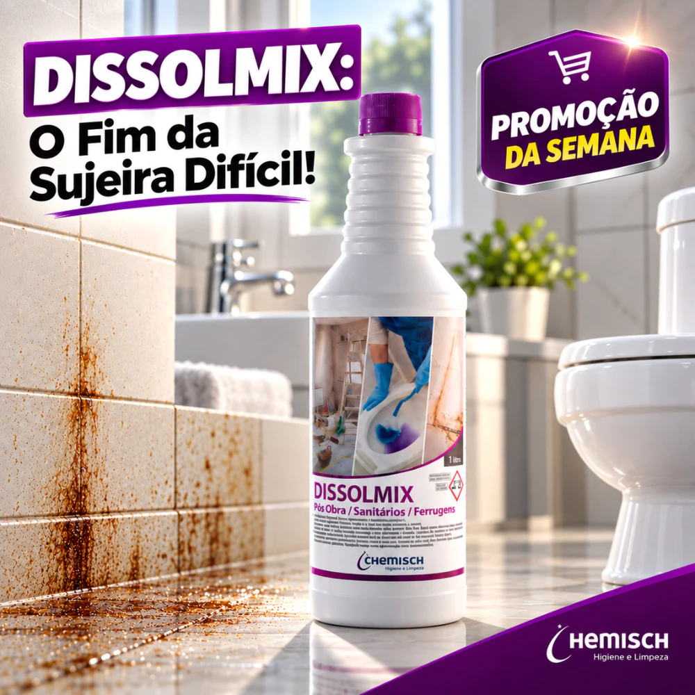 Dissolmix Detergente Roxinho Limpador 1L Limpa Vaso Sanitário e Cimento