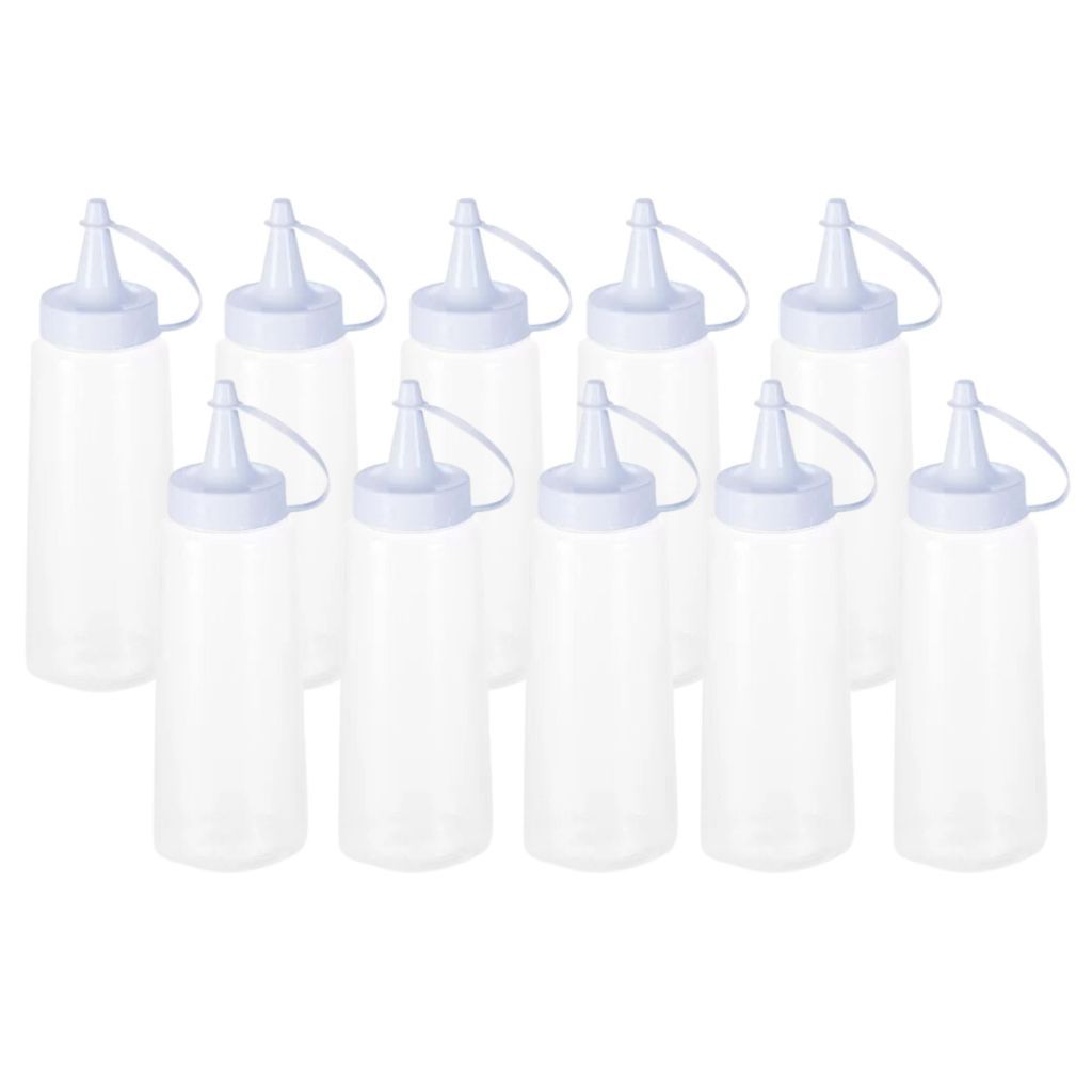 Kit 10 Bisnaga Para Molhos e Condimentos Restaurantes Cozinhas e Lanchonetes