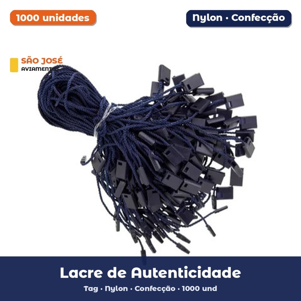 Lacre de Autenticidade para Tag e Etiqueta 1000 Unidades Nylon