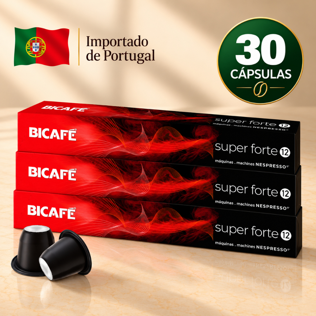 Kit 30 Cápsulas Importadas Café Superforte Red Bicafé Intensidade 12 Compatível Maquinas Nespresso