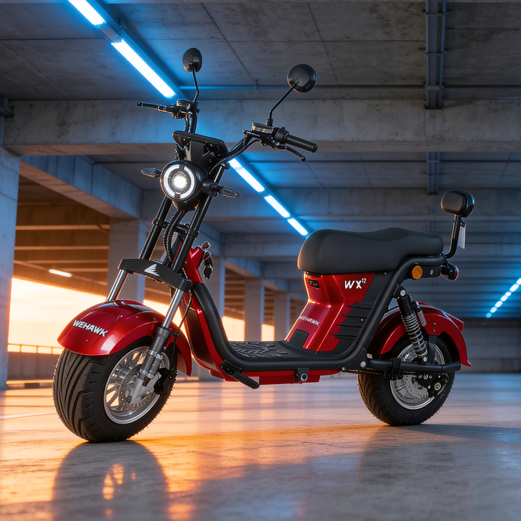 Scooter Moto Elétrica WX-12 1000W com Bateria Removível 20Ah - WeHawk