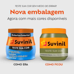 Kit Tinta Suvinil Teste Sua Cor 200ml com 1/2 unidades – Acrílico Premium Fosco