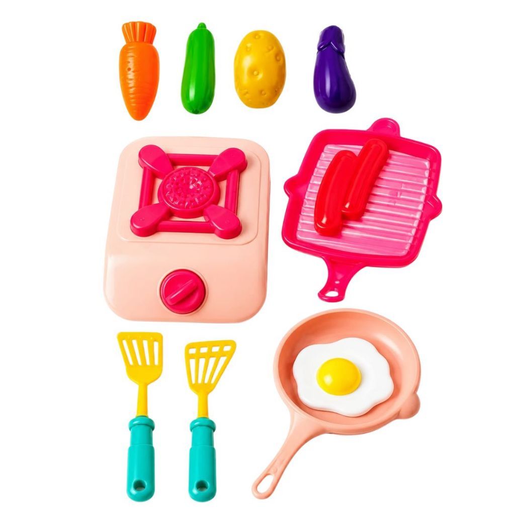 Kit Cozinha Infantil Brinquedo com Acessórios  Panelinhas e Comidinhas Ideal Presente e Lembrancinha