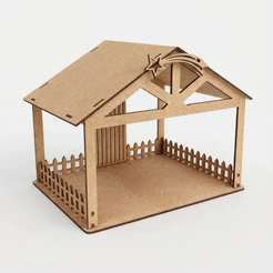 Presépio Decoração Natal com Base para Mesa, Sala e Ambientes Decorativos