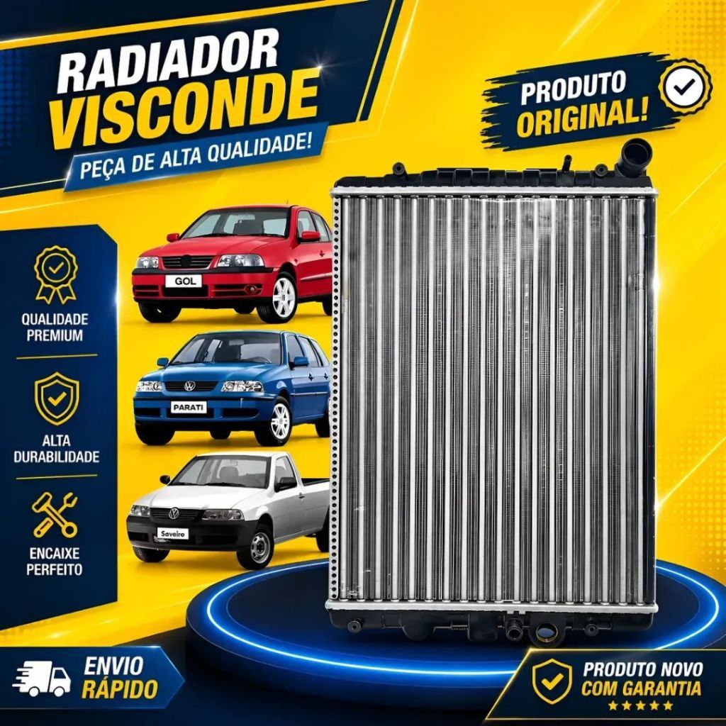Radiador Wv Gol Parati Saveiro G2 G3 G4 Ap 1.6 1.8 2.0 1995 a 2008