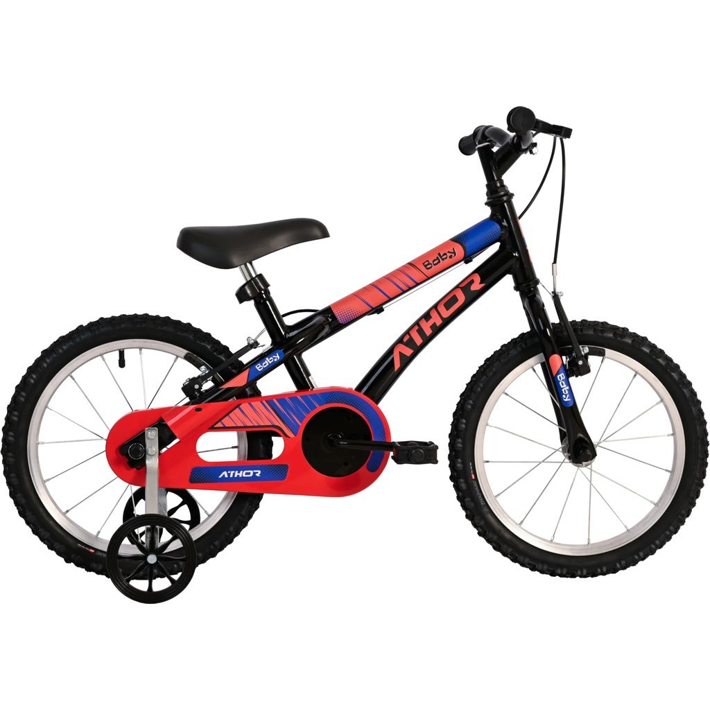 Bicicleta Infantil Athor Baby Boy Aro 16 - Com Rodinhas, Cobre-Corrente e Placa Frontal — imagem 2 de 2