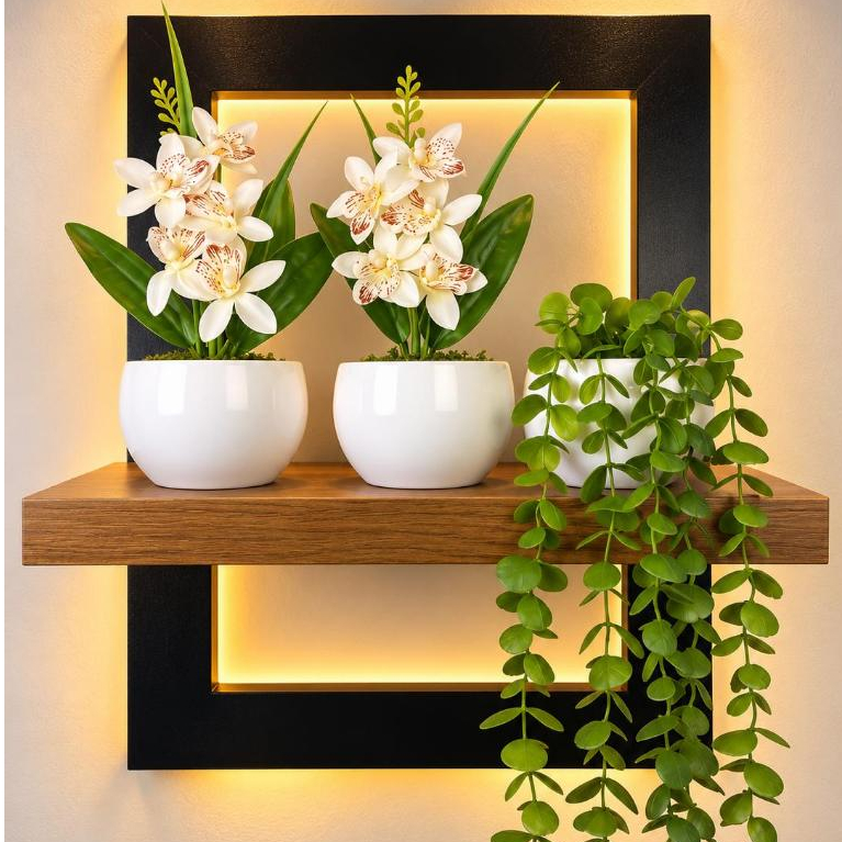 Kit Arranjo de Flores Artificiais Decorativas com folhagens Artificiais: Pendente de Eucalipto