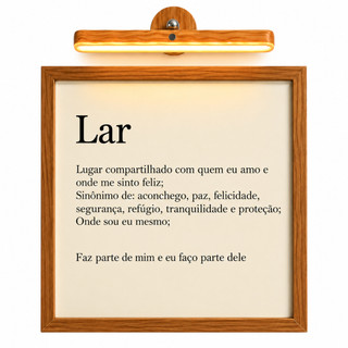 Quadro decorativo cobre caixa de luz com moldura Resinado 43x43 LAR lugar compartilhado sala/quarto/cozinha/decoração