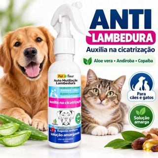 Educador Anti Mutilação Lambedura Cicatrizante Pet Natural Caes Gatos - Envio Imediato