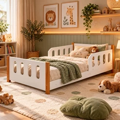 Cama com Colchão Juvenil Ana Branco