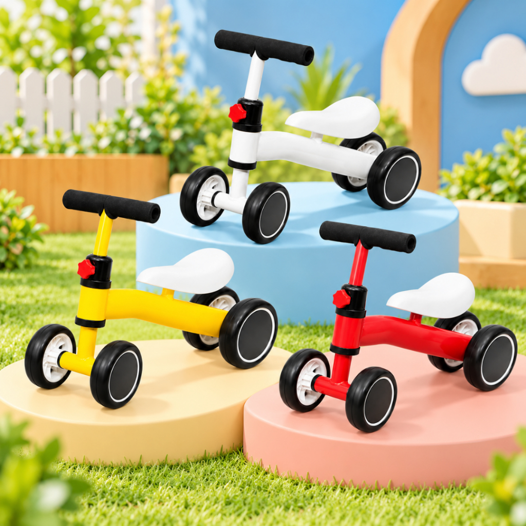 Bicicleta Para Crianças De Equilíbrio Sem Pedal Andador Infantil 4 Rodas bike infantil baby quadriciclo quatro rodas
