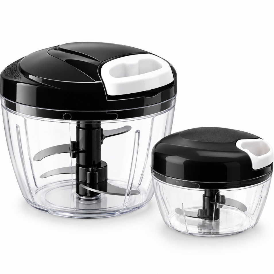 Kit 2 Processador de Alimentos Manual 500ml e 170ml para Alho e Temperos Original Line