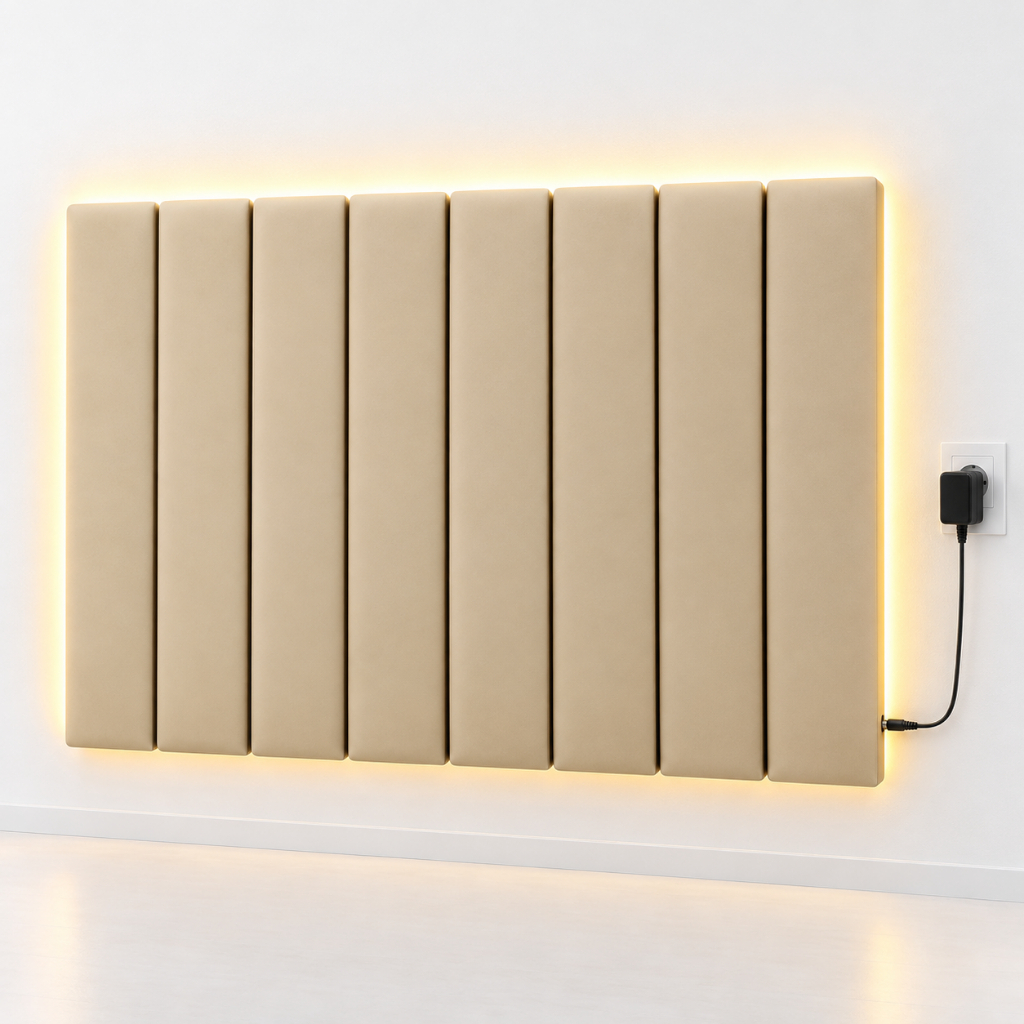 Cabeceira Modular Estofada 110x20 com Fita LED 5m