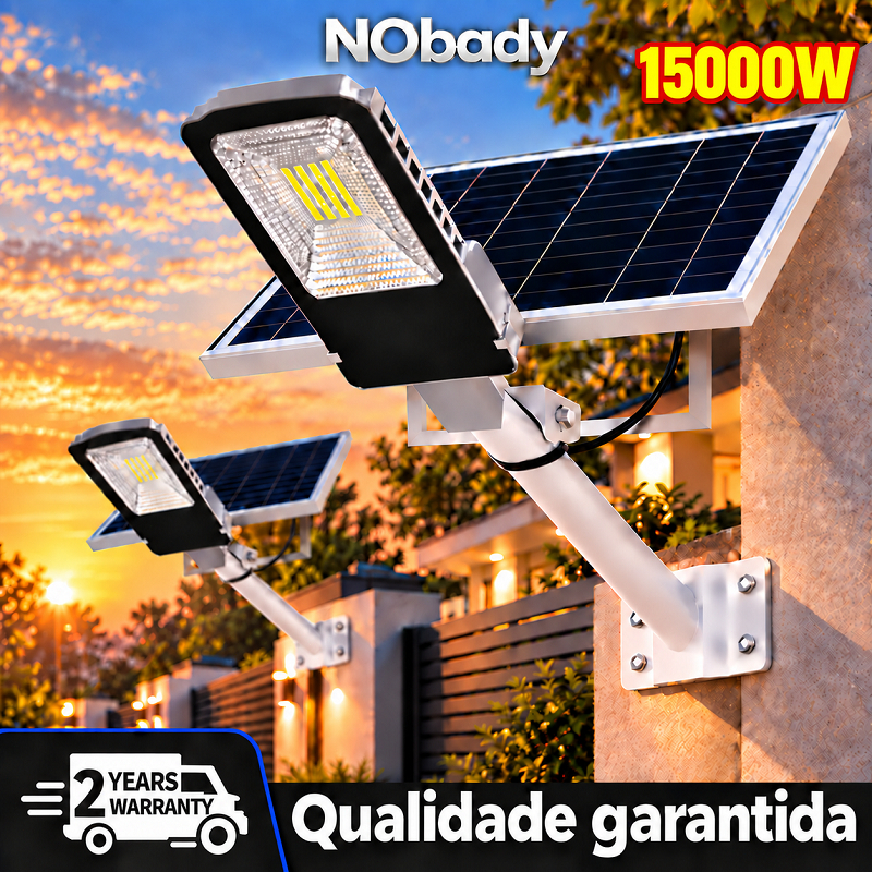 NObady Luminária 15000W Solar de LED  Iluminação Externas Vias Ruas e Jardins Com Alto Brilho e Resistência à Água.