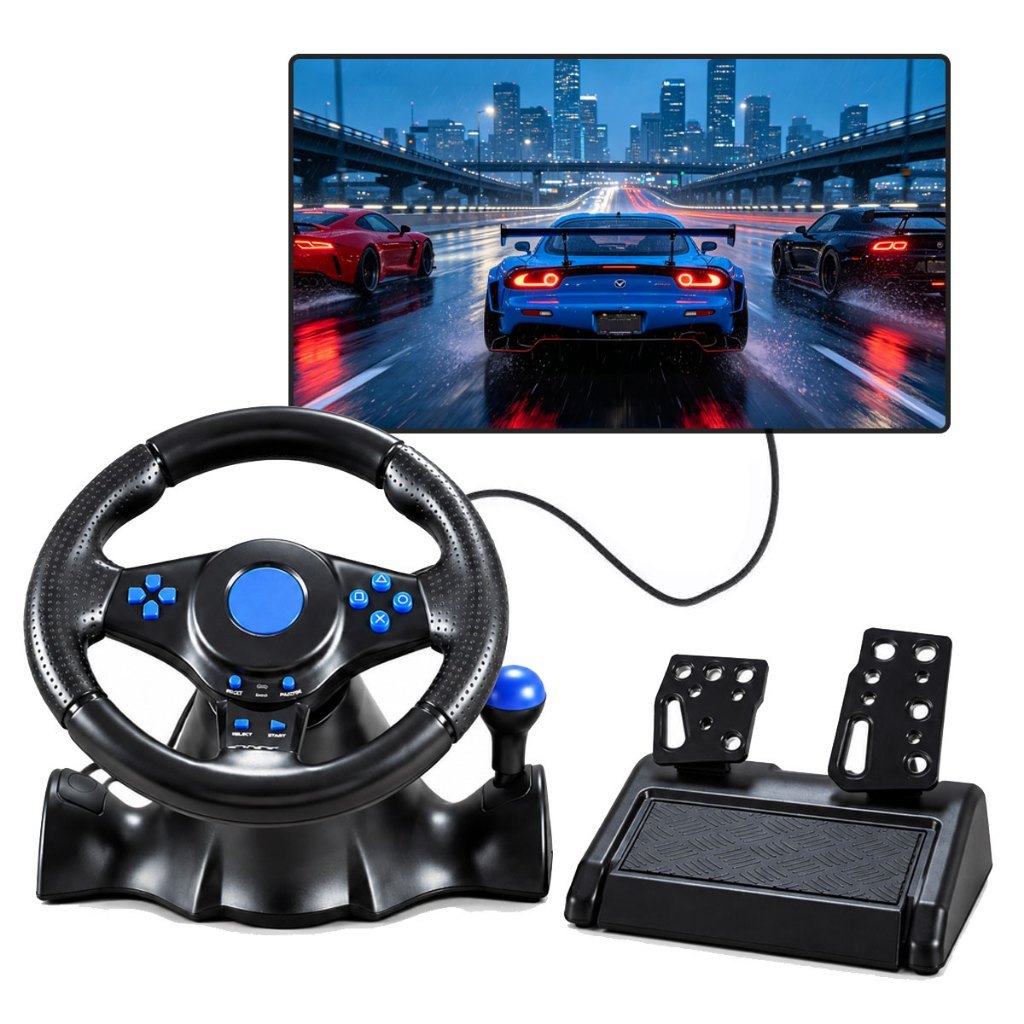 Volante De Corrida Pedal Racing Jogos Para PS4/PS3/PC/Xbox One/Xbox 360/Switch/Android