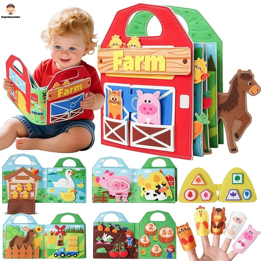 Maleta de Atividades Montessori Brinquedo Educativo para Crianças