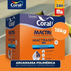 Impermeabilizante Mactraset Coral 18kg Massa Polímérica Cozinha e Banheiros Tecplus