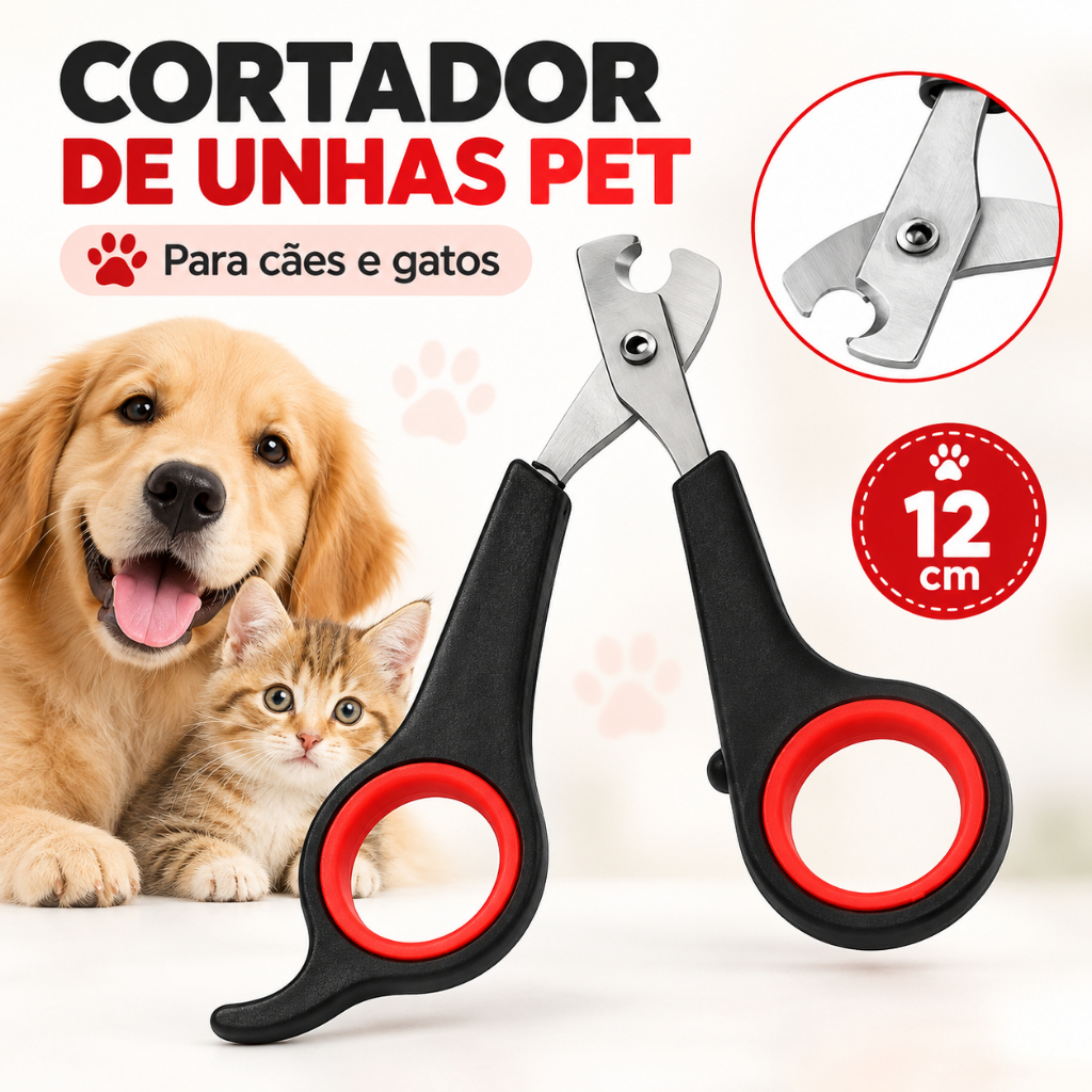 Tesoura Cortador Pet Cachorro Gato Aparador de Unhas para Cachorros