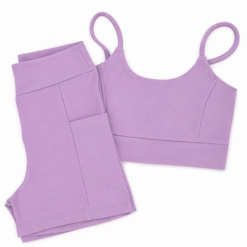 Conjunto Academia Feminino Short E Top Cintura Alta Treino Corrida Fitness Poliamida Zero Transparência