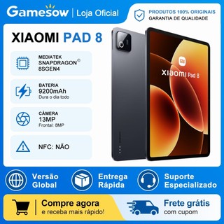 Tablet Xiaomi Pad 8 11.2 , Versão Global, Processador Snapdragon 8s Gen 4, Bateria 9200mAh